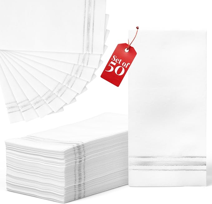 Prestee - Linen-Like Paper Hand Towels - Disposable Guest Towels by Prestee