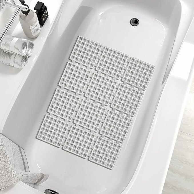 Shower Mat Non Slip，24"X24" Bathtub Mat Non Slip Square Shower Mats - Image 7