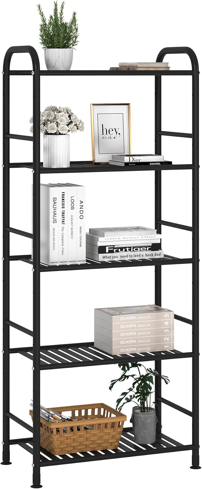 JSB 5-Tier Adjustable Shelving Unit, Heavy Duty Storage Rack Organizer Metal by HomeFurniture