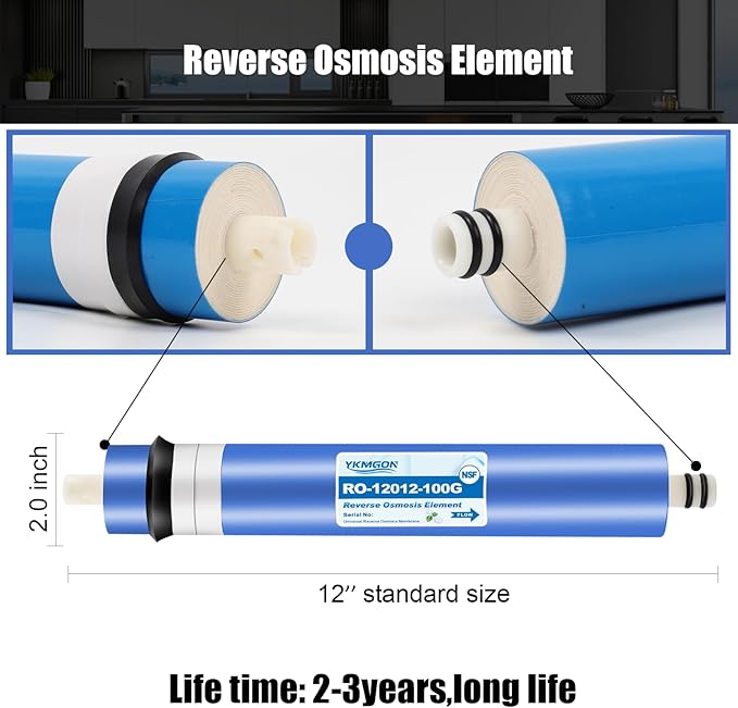 2 Pack 100GPD RO Membrane, 2012-100G Reverse Osmosis Membrane Replacement Water - Image 2