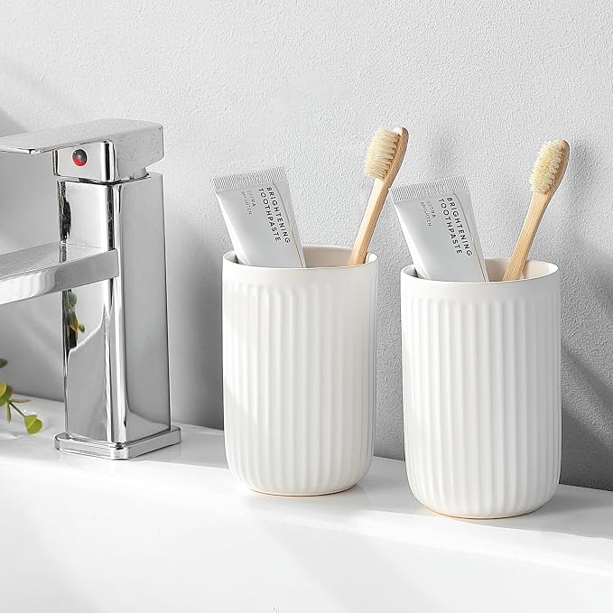 White Toothbrush Holders for Bathrooms - Image 7