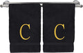 Monogrammed Hand Towel, Personalized Initial Gift, Extra Absorbent 100% Turkish by BareCotton