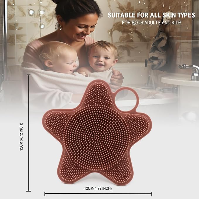LUCKSTELLA 2 in 1 Silicone Body Scrubber, Food-Grade Silicone Body Brush - Image 9