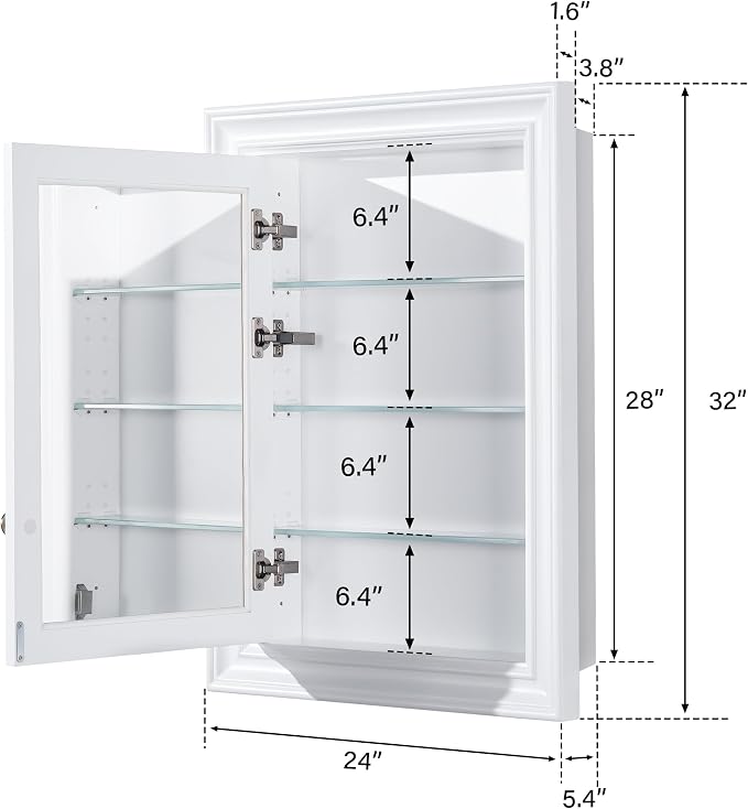WELLFOR 24"x 32" Bathroom Medicine Cabinet - Image 2