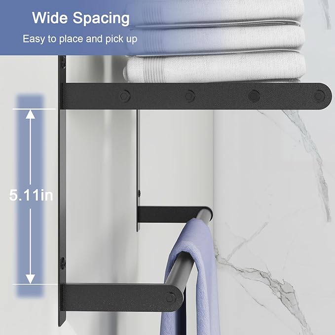 24 Inch Towel Racks for Bathroom, 2 Tire Bathroom Shelf - Image 4