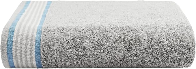 CASA COPENHAGEN He & She 2 Pieces Large Bath Sheet Set- Grey Violet + Dusty Blue - Image 2