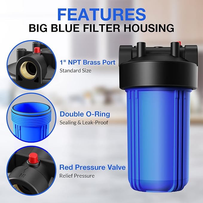 SimPure Whole House Water Filter Housing, Pre-Filtration System - Image 2