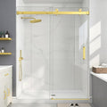 Frameless Shower Door, 43-48" W x 76" H Sliding Glass Shower Door, 1/4''(6mm by EASYWORC