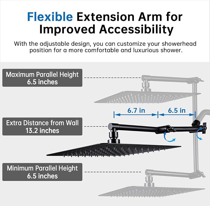 G-Promise All Metal 10 Inches Rainfall Shower Head - Image 3
