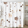 Gibelle Watercolor Floral Shower Curtain, Modern Minimalist Waterproof Fabric by Gibelle