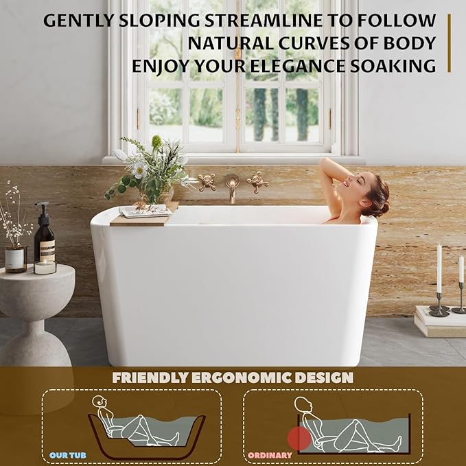 49" Acrylic Freestanding Bathtub - Image 7