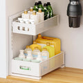 Under Sink Organizer 2 Tier, Adjustable Height Under Sink Organizers and Storage by HAIREALM