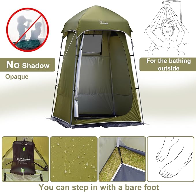 Vidalido Outdoor Camping Shower Tent Easy Setup Privacy Tent Changing Room - Image 3