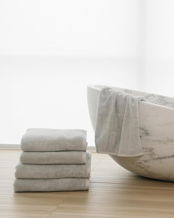 Cozy Earth Ribbed Bath Sheet Set - Image 6