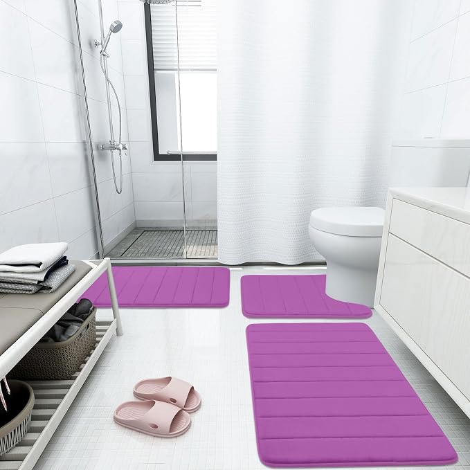 Buganda Memory Foam Bath Mat, 35.4" x 24", Ultra Soft and Non-Slip Bathroom Rugs - Image 6