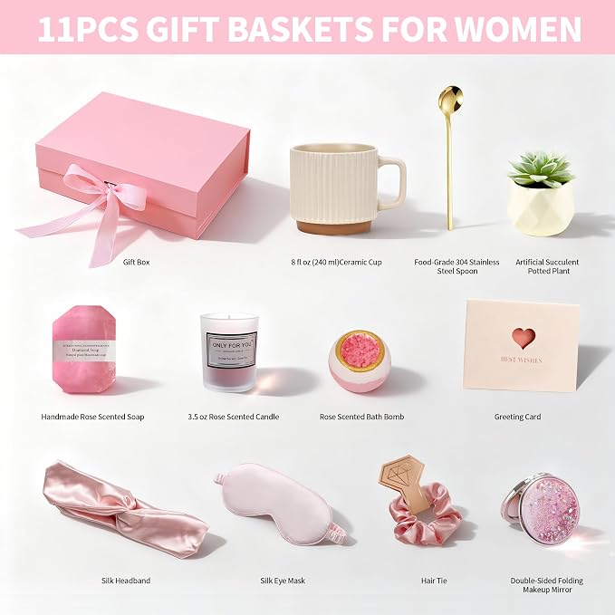 Spa Gifts for Women, Gift Basket, Self Care Gifts Birthday Gifts Christmas - Image 2