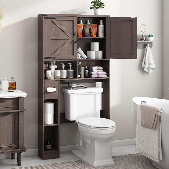Vabches Over The Toilet Storage Cabinet, Farmhouse Storage Cabinet Over Toilet - Image 4