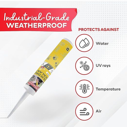 XFasten White Silicone Caulk Bulk 10.1oz Odorless 100% Silicone Paintable - Image 6