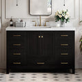 ARIEL Cambridge 55 Inch Single Rectangle Sink Bathroom Vanity by Ariel