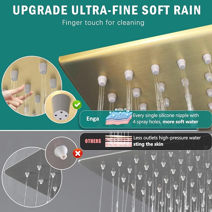 Enga Shower Faucet Set, Dual Shower Head System - Image 2