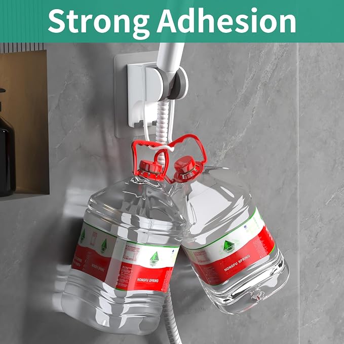 Hand Held Shower Head Holder Wall Mount, Shower Hose Holder Adhesive - Image 2