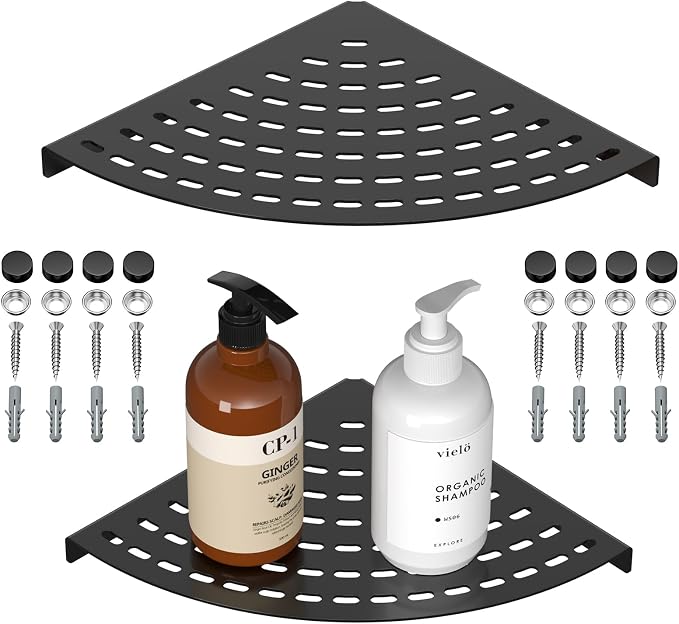 2 Pack Corner Shower Shelves 304 Stainless Steel Shower Corner Shelf Matte by Unknown