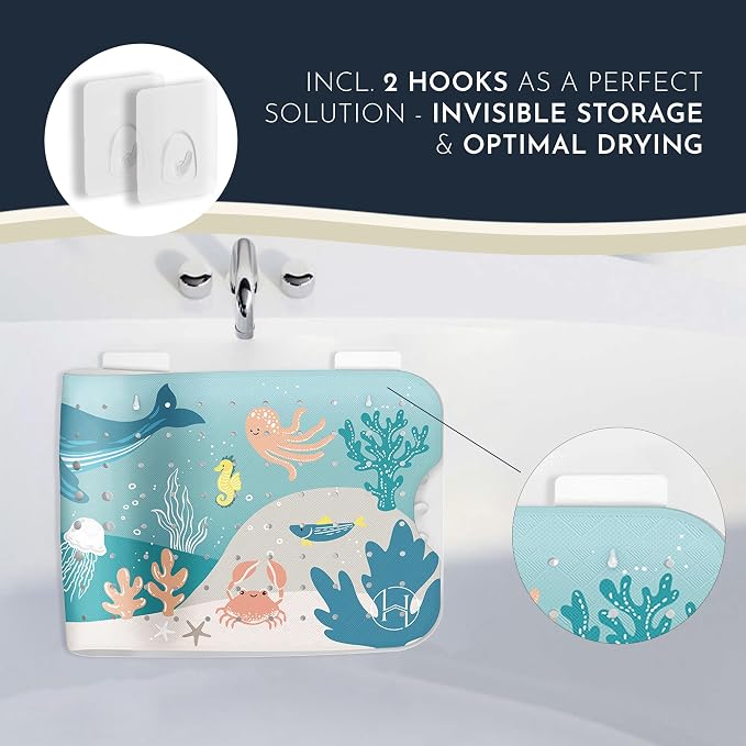 Homerella Baby Bath Tub Mat | Anti Mold Mildew Resistant Non Slip Kids and - Image 3