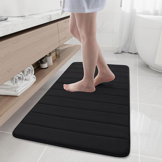 Buganda Memory Foam Bath Mat, Ultra Soft and Non-Slip Bathroom Rugs, Water by Buganda
