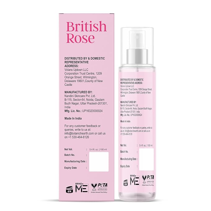 Botanic Hearth British Rose Hair Perfume & Body Perfume Mist - Image 8