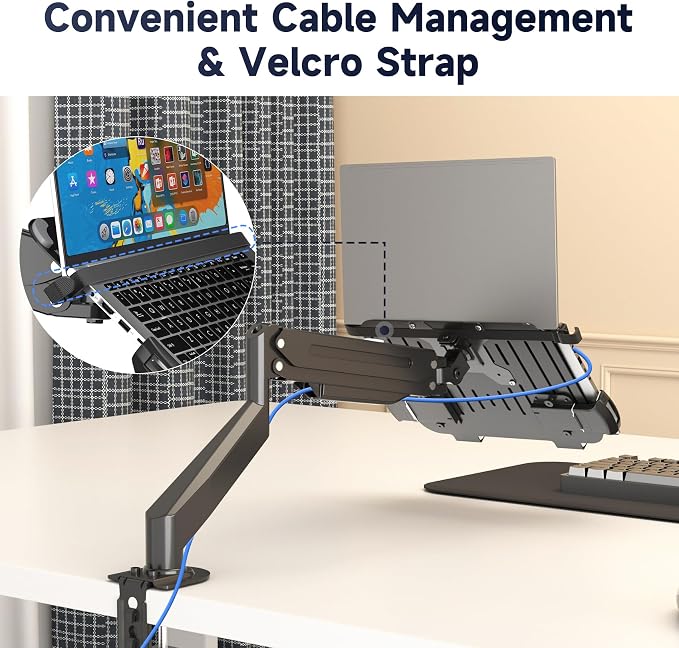 suptek Adjustable 13 to 18 inch Laptop VESA Arm Mount Tray - Image 5