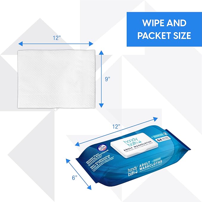 Handybath Adult Washcloths Scented, Extra Large Cleaning Wipes - Image 5