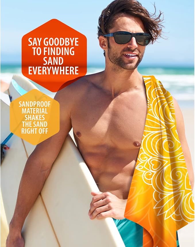 VENTURE 4TH Microfiber Beach Towel: Quick-Dry, Sandproof and Lightweight - Image 7