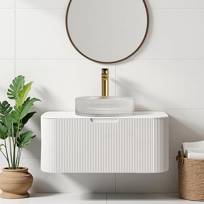30 inch Bathroom Vanity with Sink, Floating Bathroom Cabinet with Ultra-Thin by Unknown