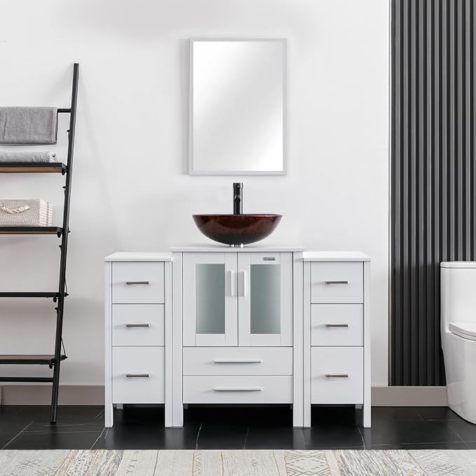 eclife 48" Modern Bathroom Vanity Sink Combo Freestanding Cabinet by eclife