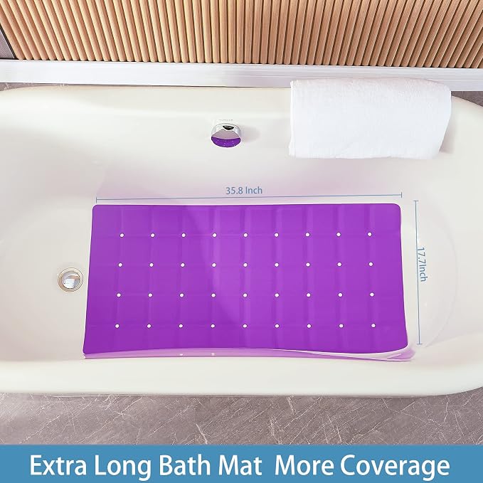 Foldable Silicone Bathtub Mat: Jumbo Size Heavy Duty Safety Bath Mat - Image 2