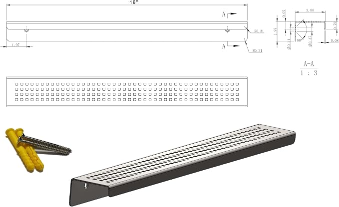 SereneDrains Stainless Steel Oil Rubbed Bronze Shower Shelf - Image 5