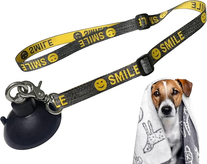 Dog Bathing Tether with Heavy Suction Cup, Dog Grooming Tub Restraint Leash by Periflowin
