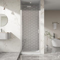 34” x 72” Pivot Shower Door, 1/4 inch Thick Tempered Glass Pivot Swing Shower by Bathenum