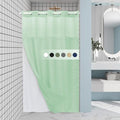 Mint Green Stall No Hook Shower Curtain by EUTXL