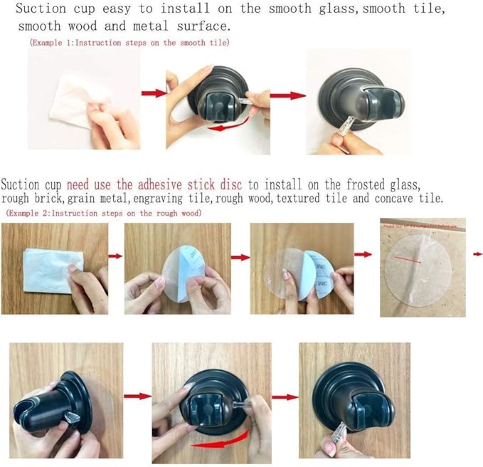 JiePai Vacuum Suction Cup Shower Head Holder, Adhesive Adjustable Suction - Image 5