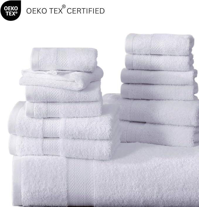 LANE LINEN 100% Cotton Luxury Bathroom Towel Set - Image 7