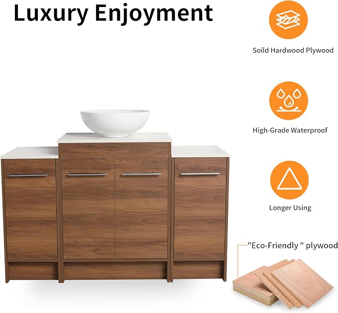 48 Inch Bathroom Vanity with Sink, Mordern Bathroom Vanity, Single Sink - Image 7