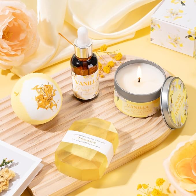 Birthday Gifts for Women, Relaxing Spa Gift Baskets for Women, Warm Vanilla - Image 5