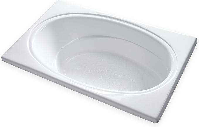 Carver Tubs - SR7242 - Modern White Fiberglass Soaking Bathtub - Image 3