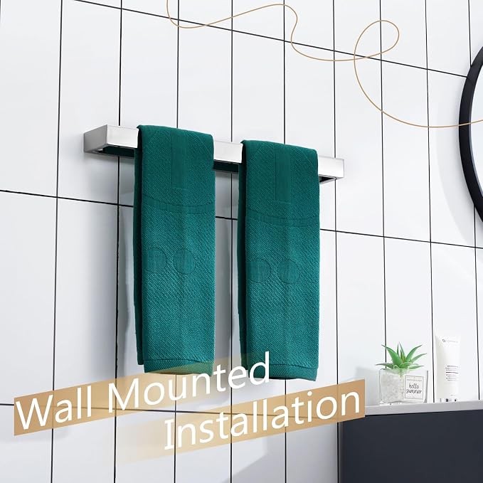 KOKOSIRI Towel Holder Chrome Bath Towel Bar Rack 16-Inch Kitchen Holder - Image 4