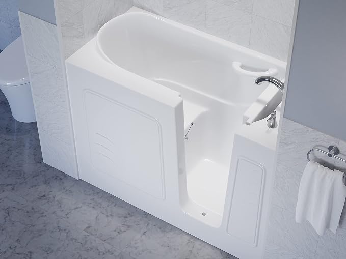 ANZZI Fast Drain Quick Fill Walk-In Right Drain Soaker Tub Chromatherapy LED - Image 3