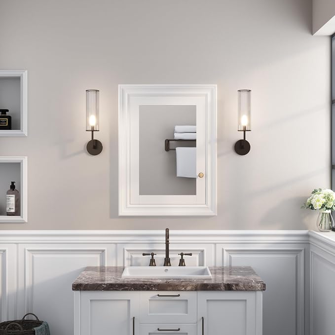 WELLFOR 24"x 32" Bathroom Medicine Cabinet - Image 5