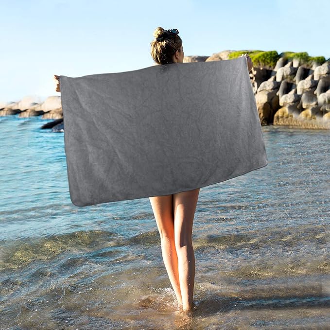 SUNLAND Microfiber Gym Bath Towel Ultra Soft Travel Camping Towel Super - Image 5