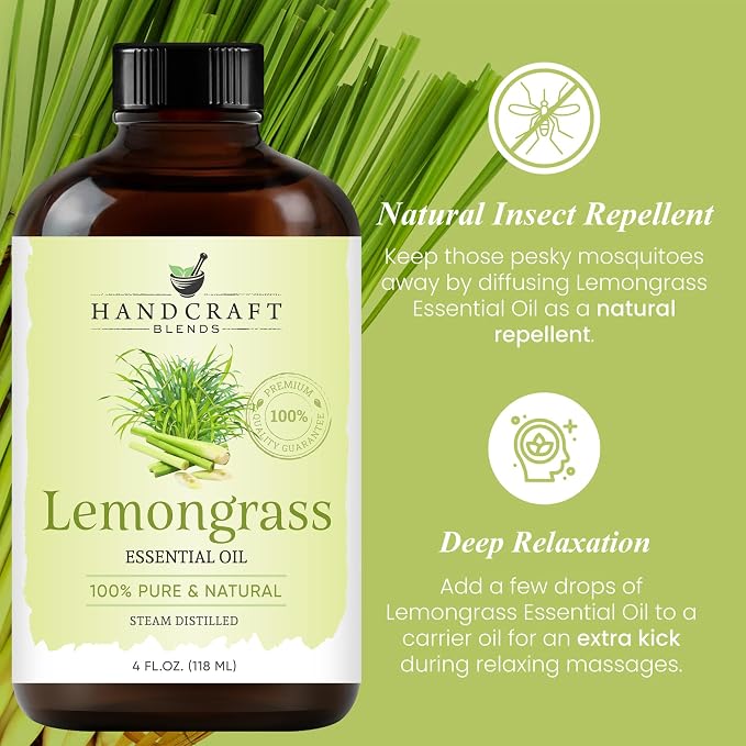 Handcraft Blends Lemongrass Essential Oil – Huge 4 Fl Oz – 100% Pure and - Image 5