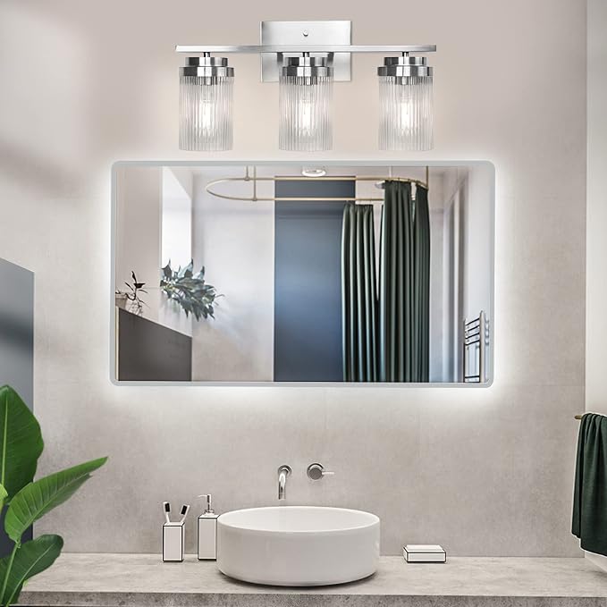 Modern Classic Brushed Nickel Vanity Light Fixture - Image 9